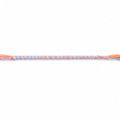 Blue-Pink-Orange Twisted Cord Rakhi with Beadless Minimal Design