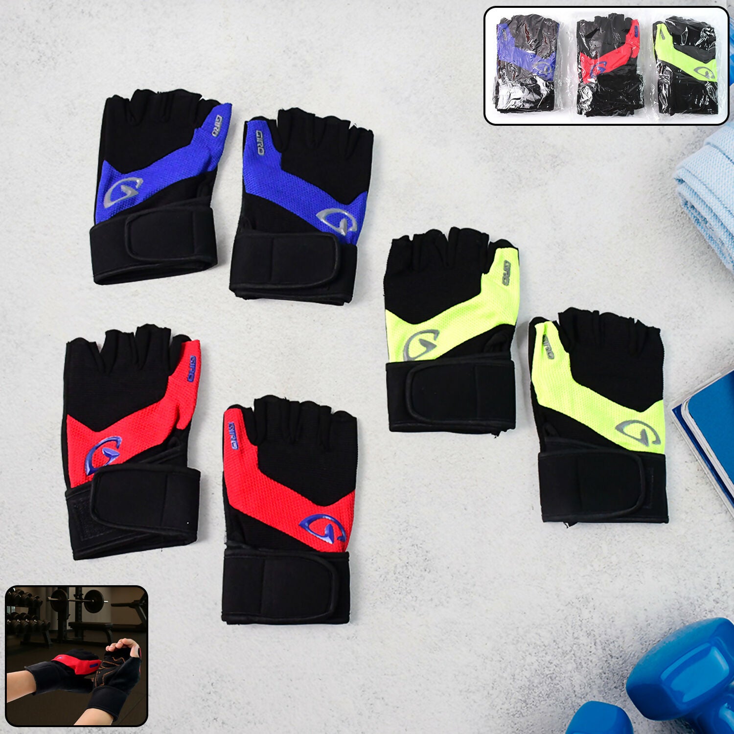 Unisex Half Finger Gym Gloves for Weightlifting, Cycling, Fitness, and Outdoor Sports – 3 Pair