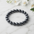 Natural Black Hematite Bead Bracelet for Men and Women Energy Balance Wear