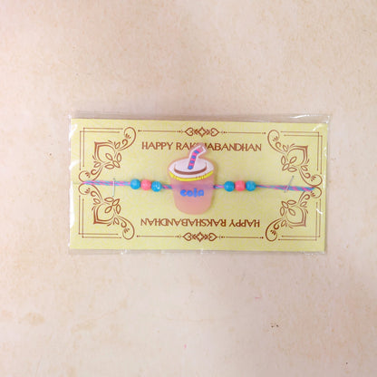 Cold Drink Cup Charm Rakhi Kids Beaded Designer for Brother (10pcs)