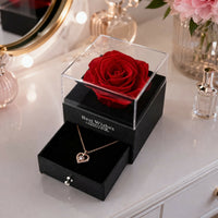 Eternal Rose Gift Box with Necklace Drawer Romantic Gift Decor