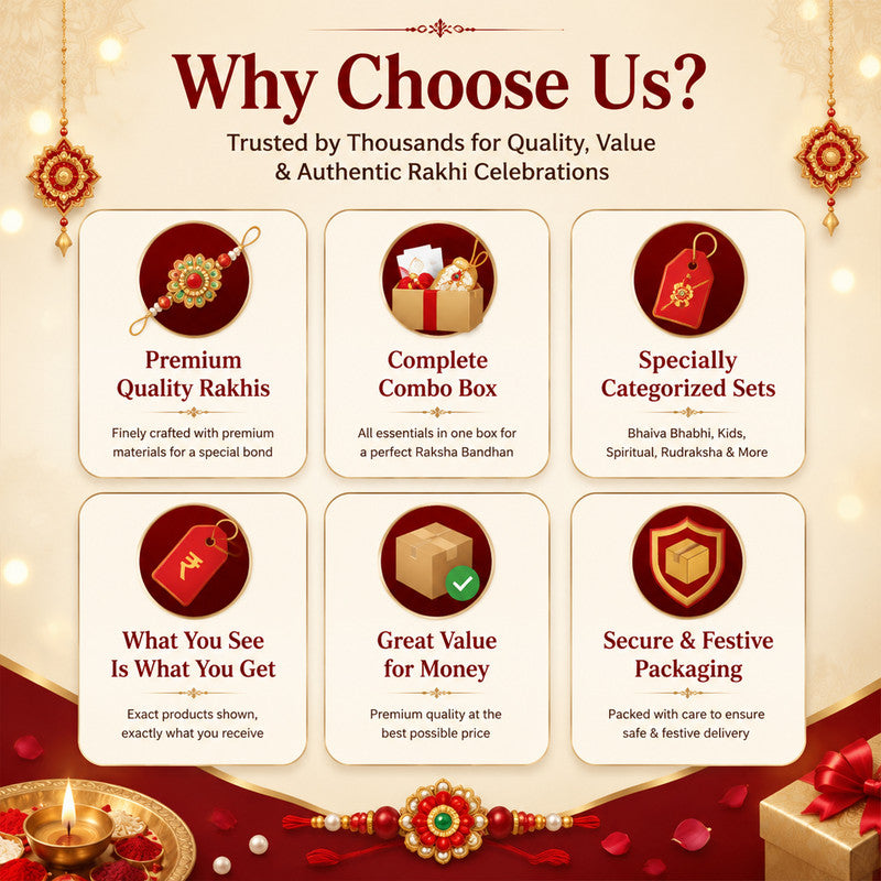 DeoDap Bracelet Rakhi Combo Gift Set for Brother | Assorted Rakhi Set