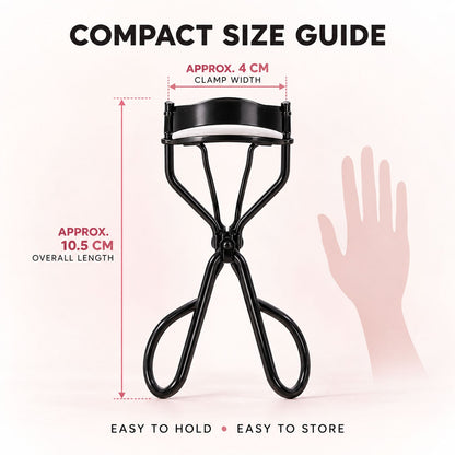 Eyelash Curler with Silicone Pad and Spray Bottle for Makeup Care (1 Set)