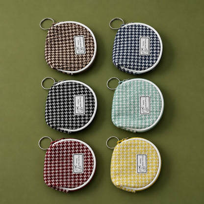 Mini coin pouch keychain wallet in random color