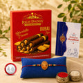 Ganesha Rakhi for Brother with Biscolata Wafer Rolls, Coin & Card, Pack of 5