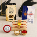 Ganesha Rakhi for Brother with Chocolate Magic 96gm, Roli Tikka & Card, Pack of 7