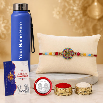 Designer Elegant Multicolor Flower Rakhi Combo for Bhaiya Bhai | Pack of 5