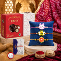 Kids Rakhi for Brother with Chocolate 32gm - Raksha Bandhan Gift Set, Pack of 7