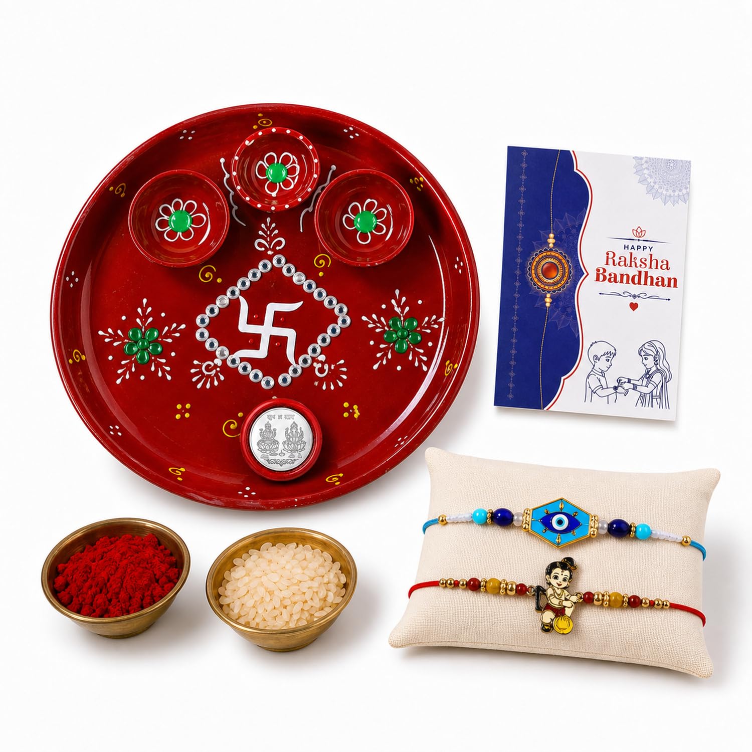Evil Eye, Bal Hanuman Multicolor Rakhi for Brother & Bhaiya | Pack of 6