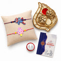 Superhero Rakhi for Brother with Pooja Thali, Roli Tikka & Card, Pack of 6