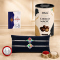 Designer Rakhi for Brother with Choco Magic 96gm, Coin & Card, Pack of 6 | Ethnic