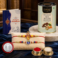 Krishna Rakhi Combo – Raksha Bandhan Gift with Choco Butterscotch 96gm