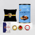 Clay Doll Rakhi for Brother with Choco Dryfruits 96gm, Coin & Card, Pack of 5
