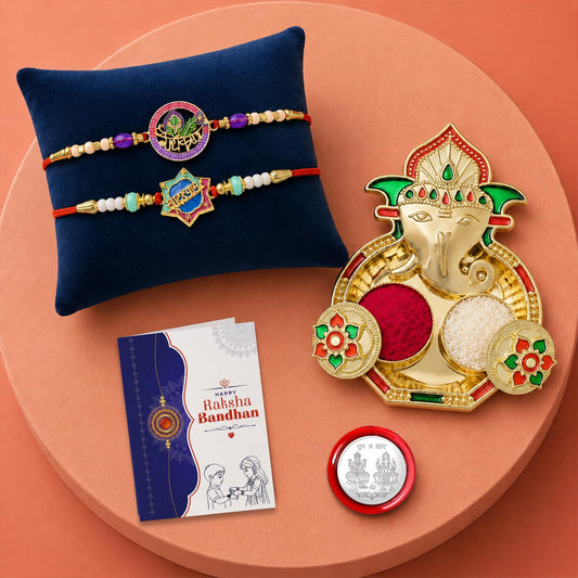 Radha Krishna, Khatu Shyam Multicolor Rakhi for Brother & Bhaiya | Pack of 6