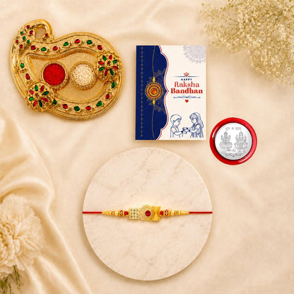 OM Damru Multicolor Rakhi for Brother & Bhaiya with Art Design Pooja | Pack of 5