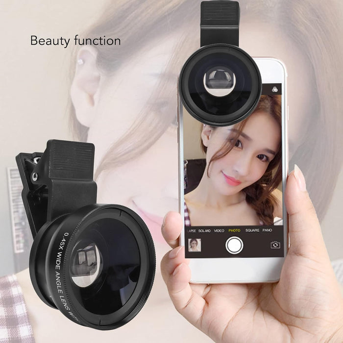 6553 Camera Lens External Phone Lens Phone Camera Lens 0.45X Universal Ultra Wide Angle 12.5X Beauty Function External Lens Camera Accessories for Take Pictures, most Android Smartphone