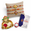 Golden Color, Ganesha, Kids Multicolor Rakhi for Brother & Bhaiya | Pack of 7