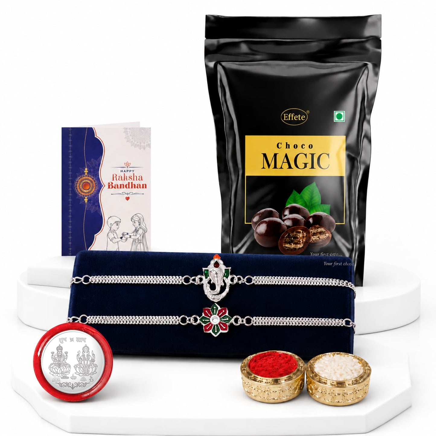 Rakhi for Brother with Chocolate Magic - Raksha Bandhan Gift Set, Pack of 6