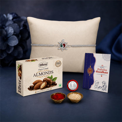 Turtle Rakhi for Brother with Chocolate 32gm - Raksha Bandhan Gift Set, Pack of 5