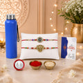 Round, Nishaan Sahab Multicolor Rakhi for Brother & Bhaiya with Stainless Steel