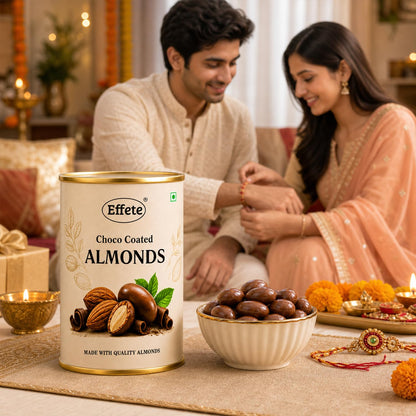 Floral Charm Rakhi for Brother with Choco Almonds 96gm, Coin & Card, Pack of 6