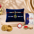 Designer Elegant Multicolor Krishna & OM Floral Pot Rakhi Combo | Pack of 6