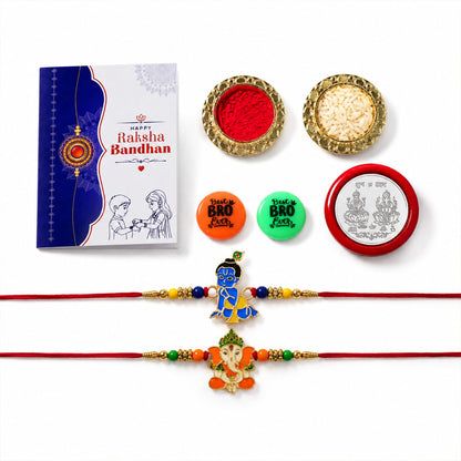 Rakhi with Fridge Magnet for Brother – Raksha Bandhan Gift Set with Rakhi, 2 Pc