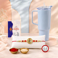 Om Multicolor Rakhi for Brother & Bhaiya with Travel Tumbler-1800ml | Pack of 5