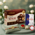 Om Rakhi for Brother with Choco Magic 96gm, Roli Tikka & Card, Pack of 5 | Trendy