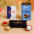Rakhi with Chocolate for Brother – OM Shape Raksha Bandhan Combo