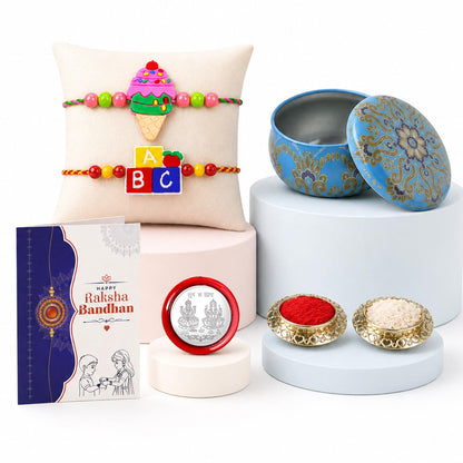 Designer Elegant Multicolor Kids Rakhi Combo for Brother Bhaiya Bhai | Pack of 6