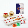 Rakhi Set for Brother (Set of 2) – Elegant Ganesha Rakhi Combo with Roli Chawal