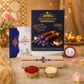 Shivling Rakhi for Brother with Blueberry Wafer Rolls, Coin & Card, Pack of 5