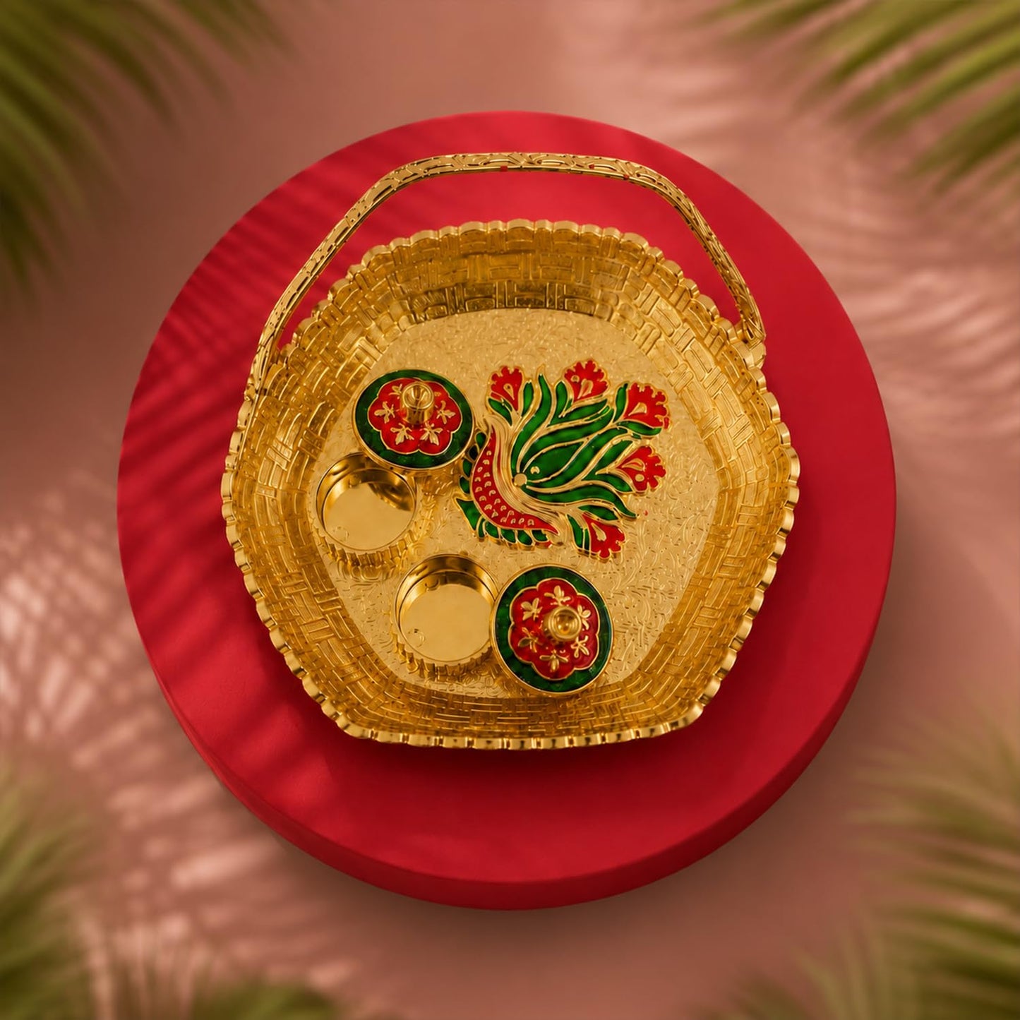 Rakhi for Brother with Topli Pooja Thali - Raksha Bandhan Gift Set, Pack of 7