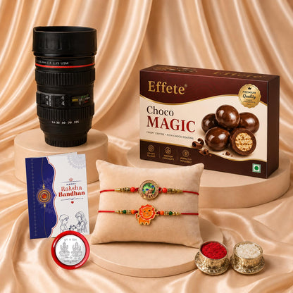 Rakhi for Brother with Chocolate & Coffee Mug - Rakshabandhan Gift Set, Pack of 7