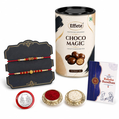 Rakhi for Brother with Chocolate 96gm - Raksha Bandhan Gift Set, Pack of 6