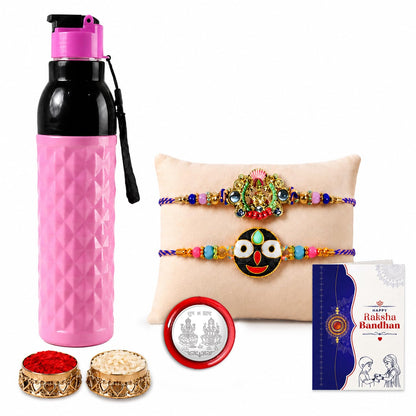 Multicolor Ganesha & Lord Jagannath Rakhi Combo for Bhaiya Bhai | Pack of 6