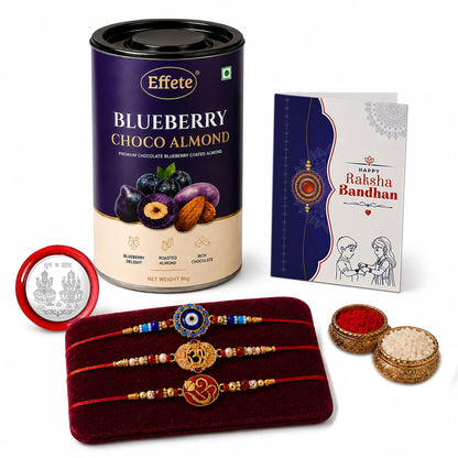Rakhi for Brother with Blueberry Almond 96gm - Raksha Bandhan Gift, Pack of 7