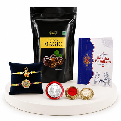 Bal Hanuman Rakhi Combo - Raksha Bandhan Gift with Choco Magic Standy Pouch, Pack of 6
