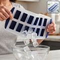 12 Cavity Plastic Ice Cube Tray with Easy Release for Freezer and Drinks (1 Pc)