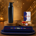 Designer Elegant Multicolor Diamond & Stone Rakhi Combo for Bhai | Pack of 5