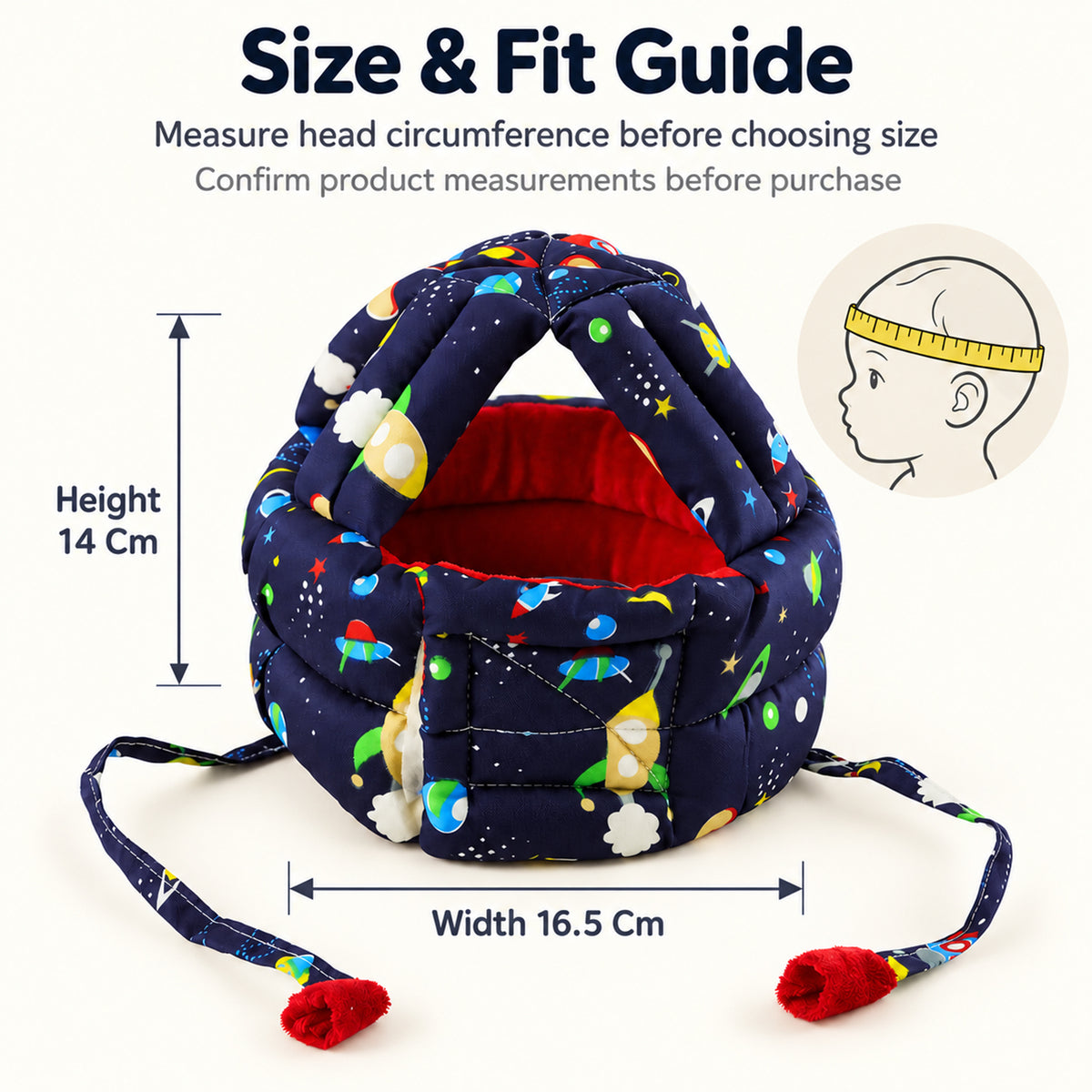 Baby Safety Helmet – Soft Head Protection for Crawling & Walking