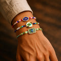 Designer Handcrafted Multicolor Rakhi for Brother with Roli Tikka | Pack of 6