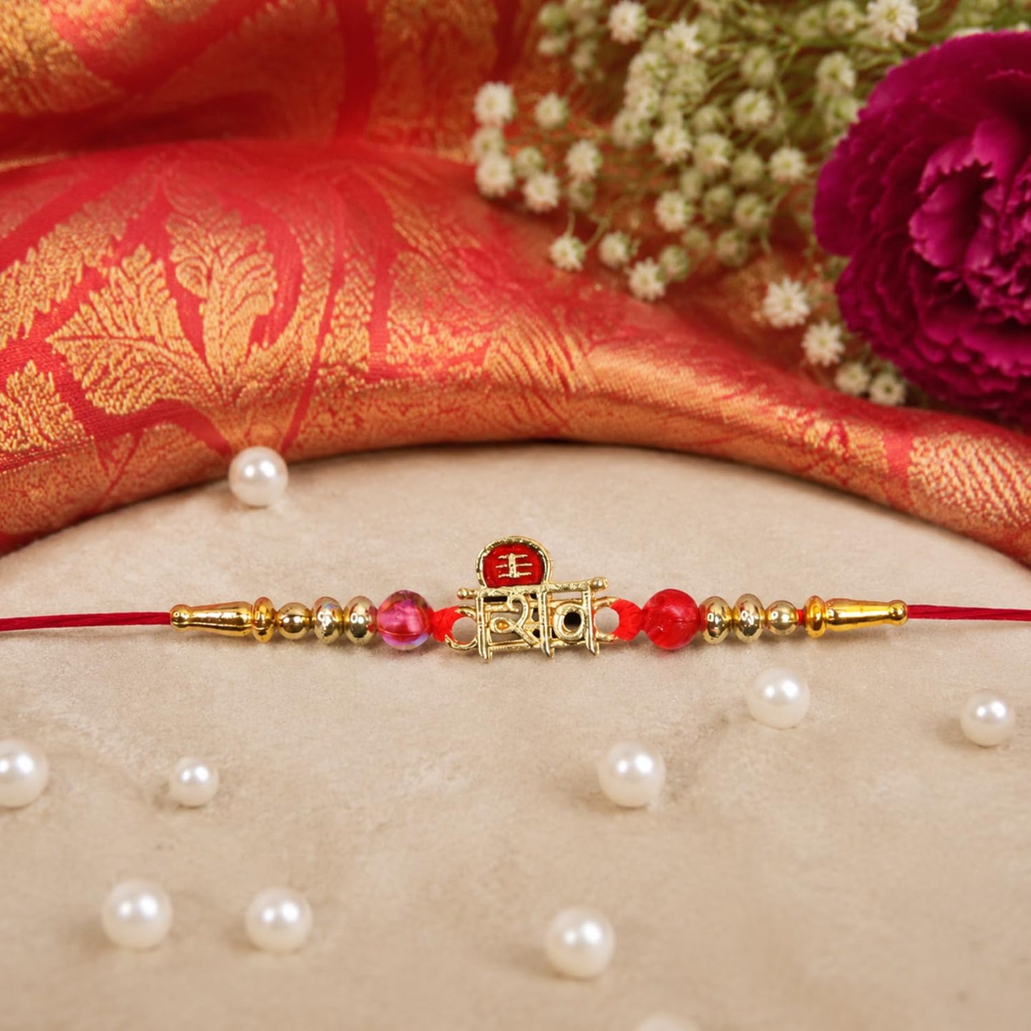 Shiv Multicolor Rakhi for Brother & Bhaiya with Stainless Steel Water | Pack of 5