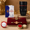 Rakhi for Brother with Camera Lens Coffee Mug - Rakshabandhan Gift Set, Pack of 6