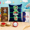 Kids Naughty Boy Rakhi for Brother with Chocolate Cream Biscuit 60gm, Pack of 7