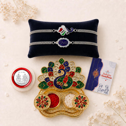 Peacock, Bhai Multicolor Rakhi for Brother & Bhaiya with Peacock | Pack of 6