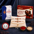 Rakhi for Brother with Chocolate Beats 32gm - Raksha Bandhan Gift Set, Pack of 5