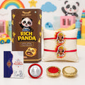 Kids Twin Veer Hanuman Rakhi for Brother with Choco Cream Biscuit 60gm, Pack of 6