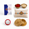 Geometric Multicolor Rakhi for Brother & Bhaiya with Golden Pooja | Pack of 5